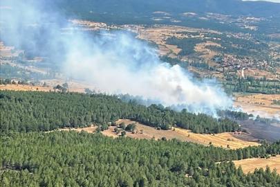 Emet’te ormanlık alana sıçrayan yangın kontrol altına alındı