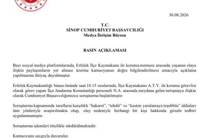 Erfelek’te kaymakam ile koruması arasındaki tartışmaya soruşturma