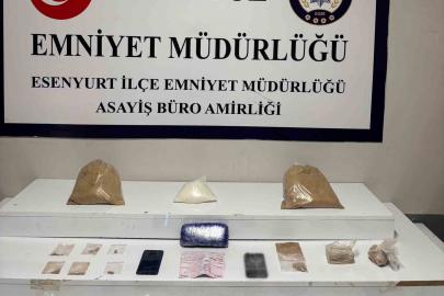 Esenyurt’ta düzenlenen operasyonda 7,5 kilo uyuşturucu geçirildi