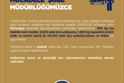 Etimesgut’ta merdiven altı üretime operasyon: 1 gözaltı
