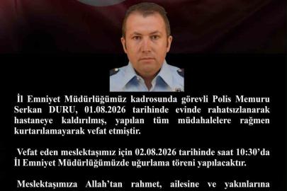 Evde rahatsızlanan polis, hastanede hayatını kaybetti