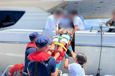 Fethiye’de özel teknede yaralanan vatandaşa tıbbi tahliye
