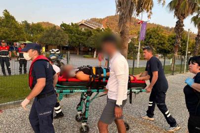Fethiye’de ticari yatta yaralanan vatandaşa tıbbi tahliye