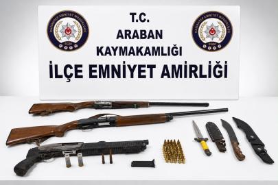 Gaziantep’te 3 adet ruhsatsız tüfek ele geçirildi: 1 gözaltı