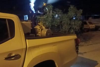 Germencik’te gece ilaçlaması sürüyor