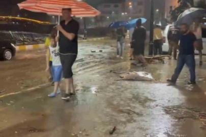 Giresun’da şiddetli yağışlar sonrası derelerin su seviyesi yükseldi