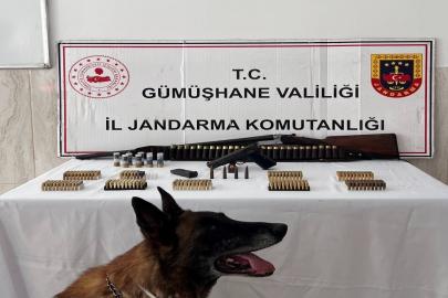 Gümüşhane’de ruhsatsız silah ve çok sayıda mühimmat ele geçirildi