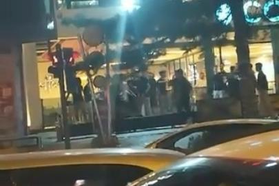 İki grup arası kavga kamerada