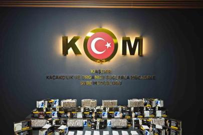 İş yerinde 15 bin 80 adet doldurulmuş makaron ele geçirildi