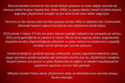 İsmail Özdemir: "MHP olarak çiftçilerimizin talep ve beklentilerinin yanında olmaya devam edeceğiz"