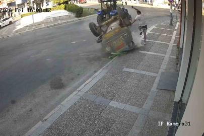İzmir’de traktörden fırlayan tanker yayayı eziyordu