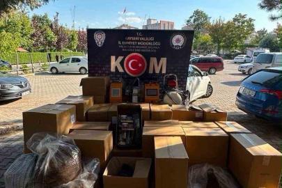 Kayseri’de 270 bin makaron ele geçirildi: 1 gözaltı