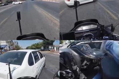 Kaza anları kamerada:Araçlarla çarpışan motosiklet ve elektrikli bisiklet sürücüleri yaralandı