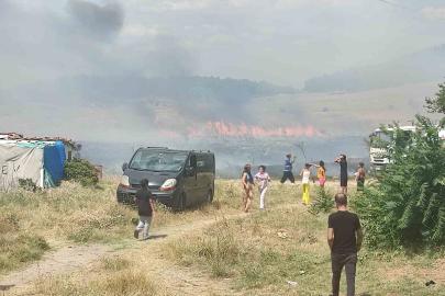 Keşan’da otluk alandaki yangında ev kül oldu