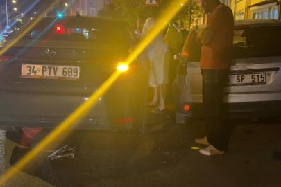 Kontrolden çıkan otomobil park halindeki araçlara çarptı: 3 araçta hasar oluştu