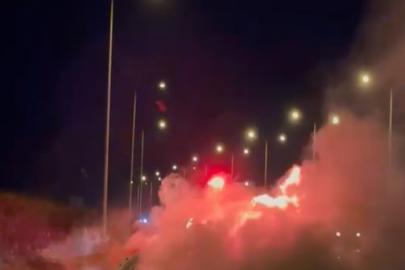 Kuzey Marmara Otoyolu’nda seyir halindeki otomobil alev alev yandı