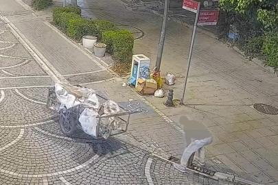 Lüleburgaz’da mazgal hırsızlığı kamerada