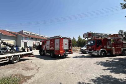 Mantar tesisindeki ilaçlama dumanını yangın zanneden vatandaşlar ekipleri harekete geçirdi