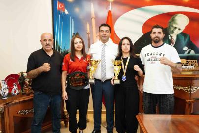 Milli sporculardan Başkan Demirci’ye şampiyonluk ziyareti