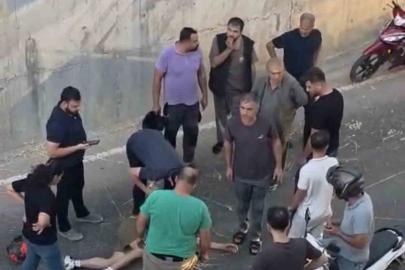 Motosikletletten fırlayarak alt geçide düştü