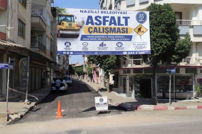 Nazilli Belediyesi ilçedeki yol çalışmalarını sürdürüyor
