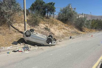 Niğde’de otomobil takla attı, sürücü yaralandı