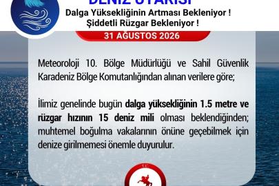 Samsun’da vatandaşlara ’denize girilmemesi’ uyarısı