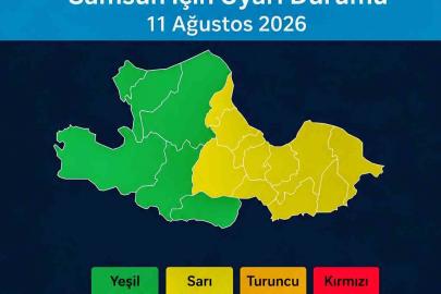 Samsun’un doğusuna ’sarı kodlu’ yağış uyarısı