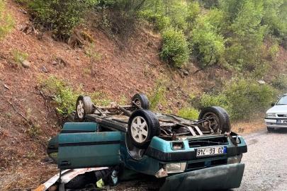 Takla atan otomobilde baba öldü, kızı yaralandı