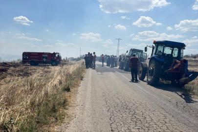 Tekirdağ’da anız yangınında 150 dönüm alan zarar gördü