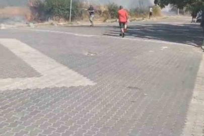 Trafonun patlaması sonucu çıkan yangın tatilcilere panik yaşattı