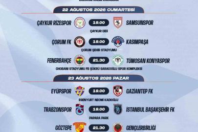 Trendyol Süper Lig’de 2-3. hafta programları açıklandı