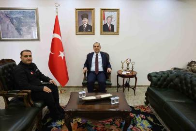 Vali Taşolar, AFAD Müdürü Tuncer Şeyda’yı kabul etti