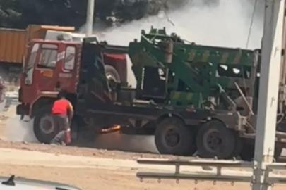 Viranşehir’de korkutan araç yangını