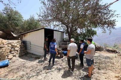 Yangında zarar gören çiftçilere Muğla Büyükşehir desteği