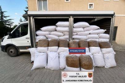 Yozgat’ta piyasa değeri 1 milyon 440 bin lira olan kaçak tütün ele geçirildi