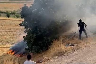 Adıyaman’da bahçe yangını paniğe neden oldu