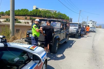 Alanya’da safari araçlarına denetim: 5 araca 233 bin TL ceza