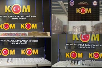 Ankara’da kaçakçılık operasyonu: 21 milyon liralık kaçak mala el konuldu