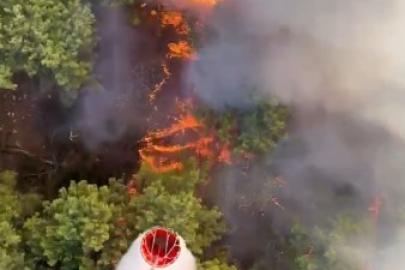Antalya Aksu’da orman yangını