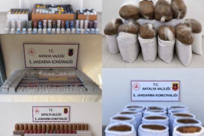 Antalya’da 1 ton 150 kilogram kıyılmış tütün ele geçirildi