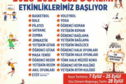 Aydın Büyükşehir Belediyesi Güz Dönemi etkinlikleri başlıyor