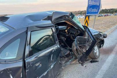 Babaeski’de minibüs ile otomobil çarpıştı: 4 yaralı