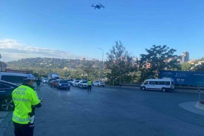 Bahçeşehir’de trafik ihlallerine dron takibi: 83 araca 366 bin lira ceza