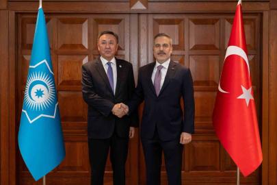 Bakan Fidan, Türk Devletleri Teşkilatı Genel Sekreteri Ömüraliyev ile görüştü