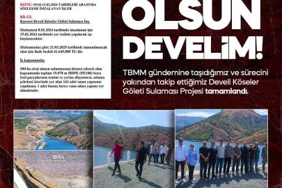 Baki Ersoy’dan Develi’ye sulama projesi müjdesi