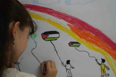 Başkentte uçurtmalar Gazze’deki çocuklar için havalandı