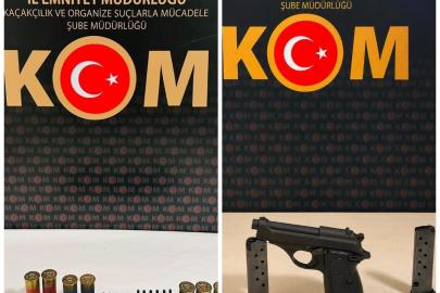 Bayburt’ta 3 şüphelinin yakalandığı operasyonlarda tabanca ve 94 fişek ele geçirildi