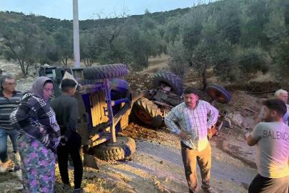 Bozdoğan’da traktör devrildi: 1 yaralı