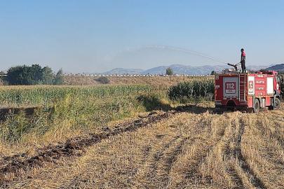 Burdur’da ot yangını büyümeden söndürüldü